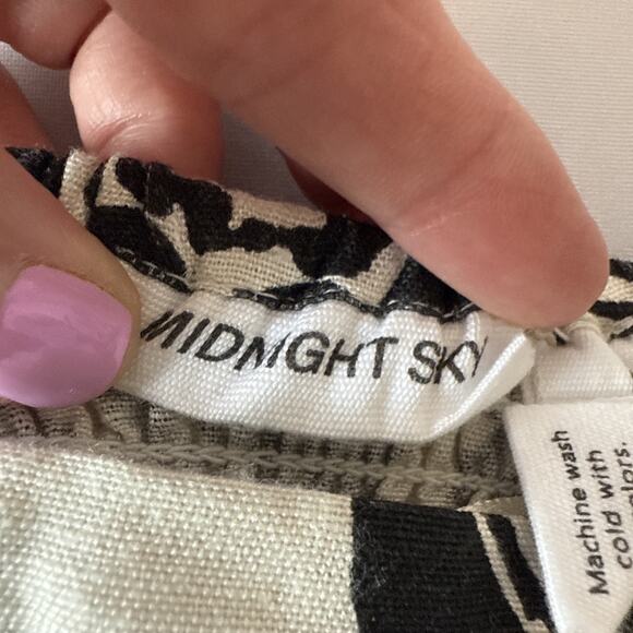 Midnight Sky NWT Womans L Boho Chic Cropped Corset Linen Blend Tank Top Festival - Picture 4 of 10